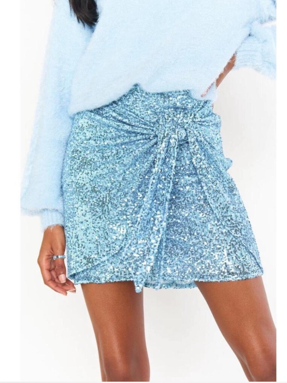 Show Me Your Mumu “Why Knot” Sequined Mini Skirt
